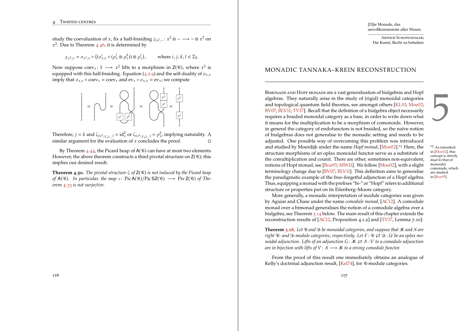 Two dissertation pages with a chapter opening on the right.