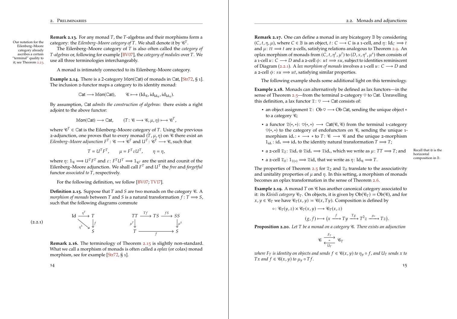 Two preliminary dissertation pages shown as a spread.